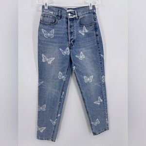 Blue Butterfly Ultra High-Rise Slim Leg Jeans